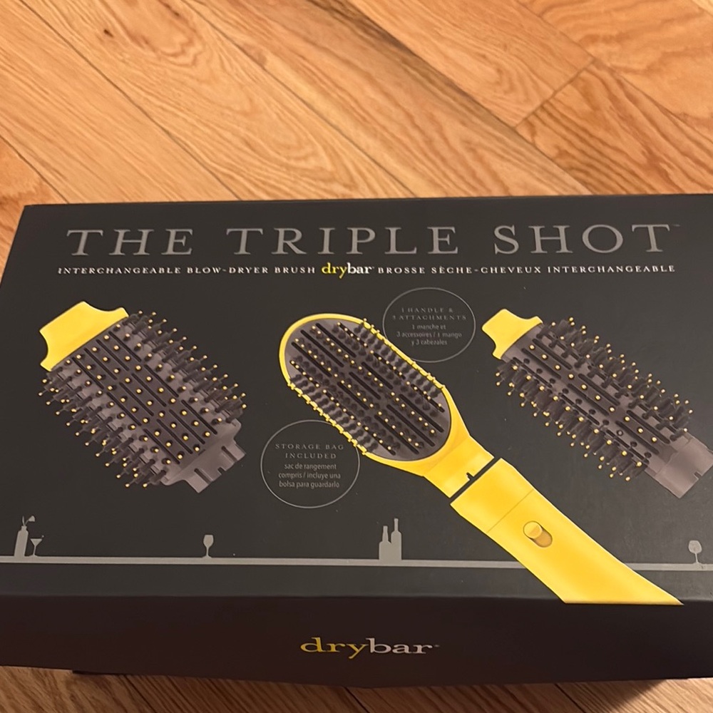 Drybar Yellow Interchangeable Blow-Dryer Brush triple shot